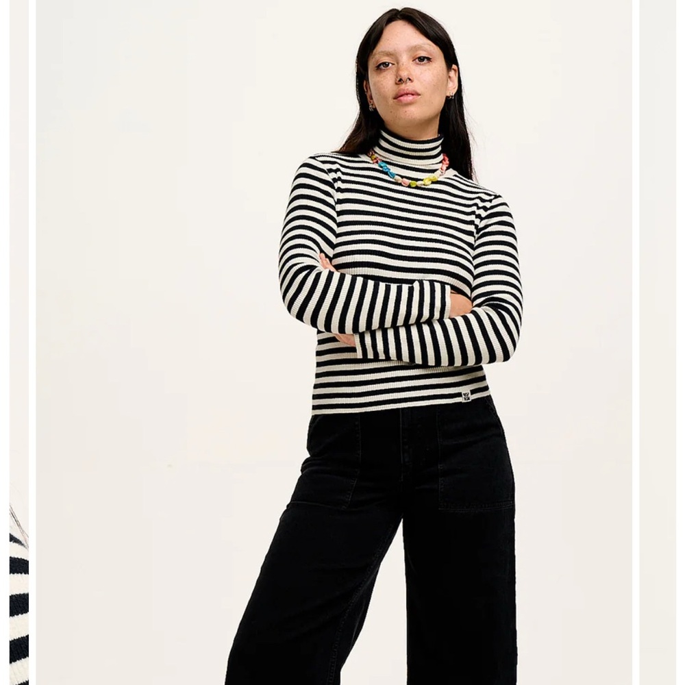 Black and White Striped Long Sleeve Top - Lucy & Yak